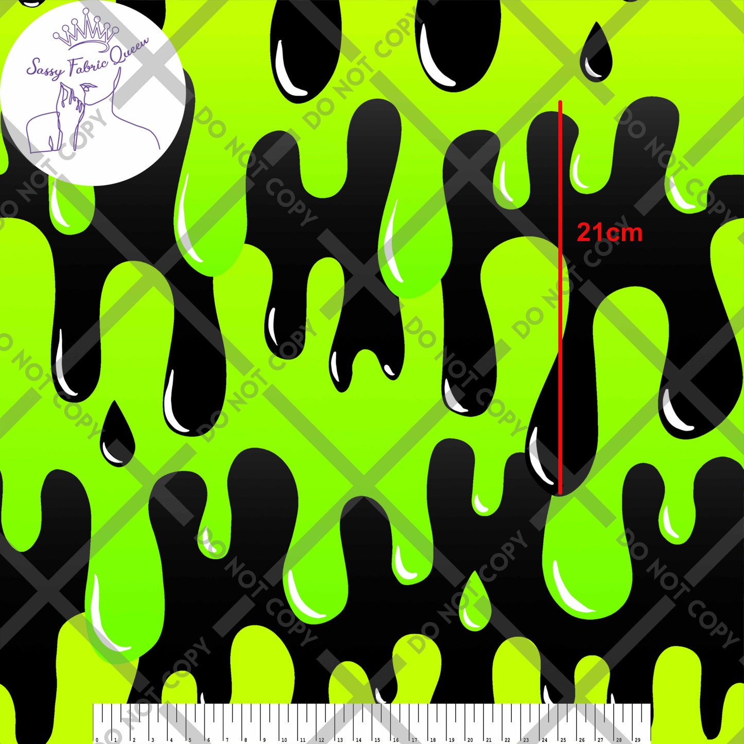 Drippy black green