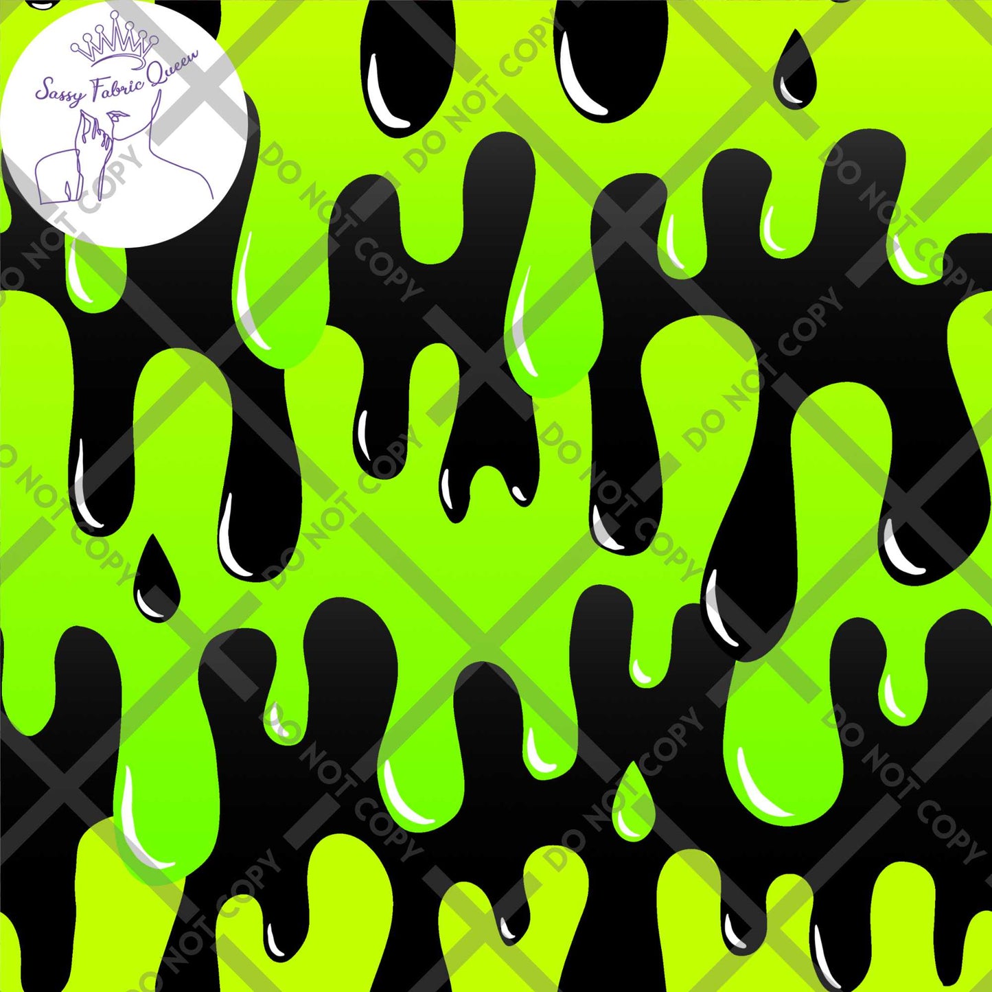 Drippy black green