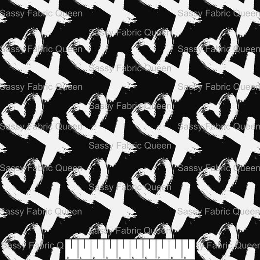 Hearts n Crosses BLKWHT