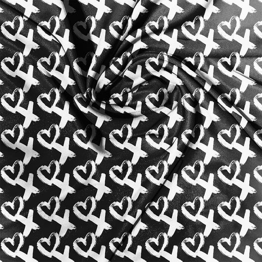 Hearts n Crosses BLKWHT