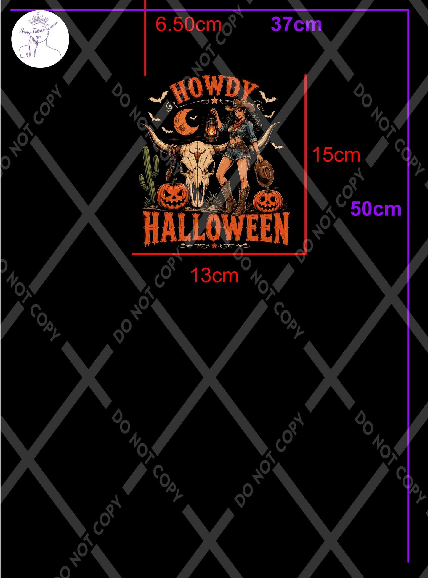 Howdy Halloween panel High Placement
