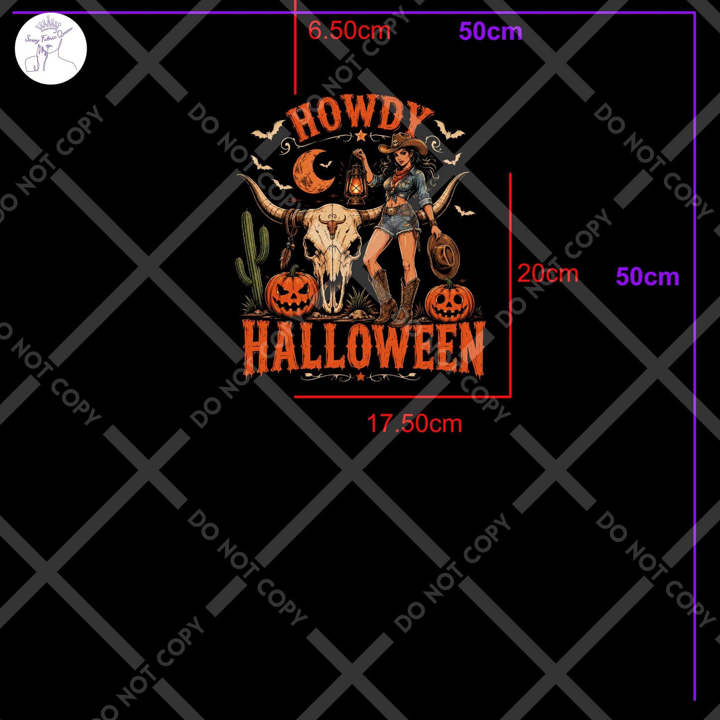 Howdy Halloween panel High Placement