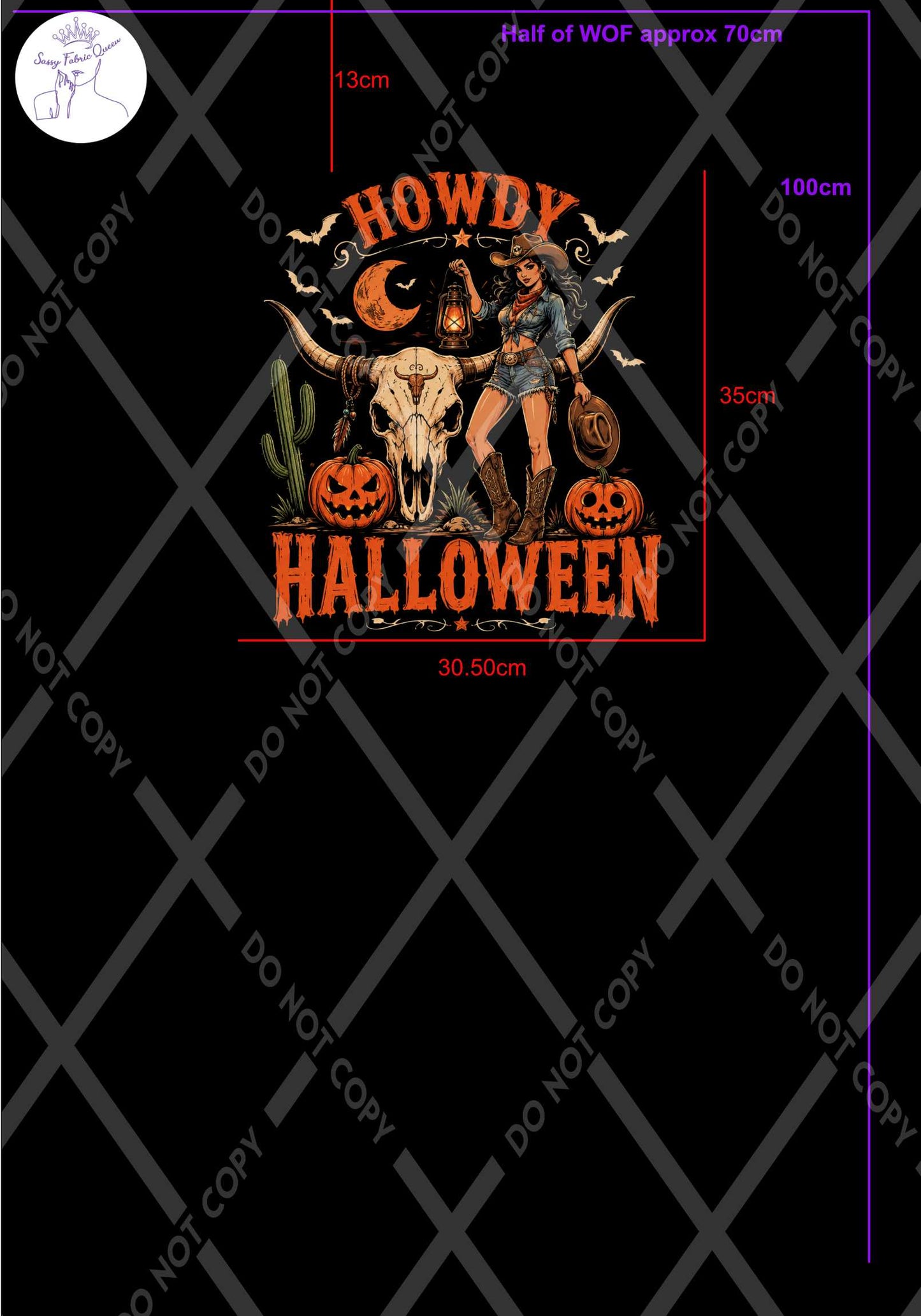 Howdy Halloween panel High Placement