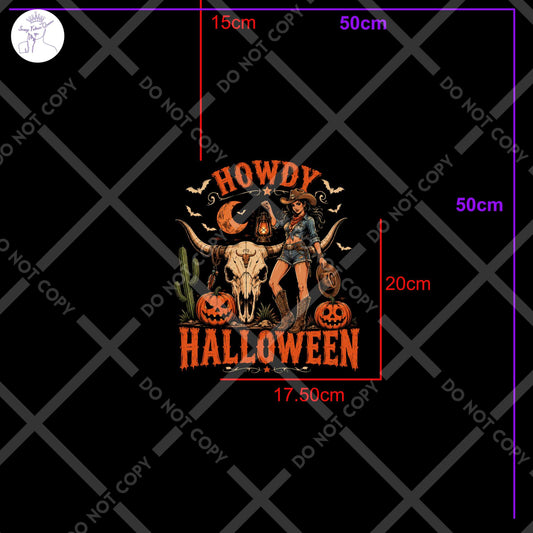 Howdy Halloween panel Low Placement