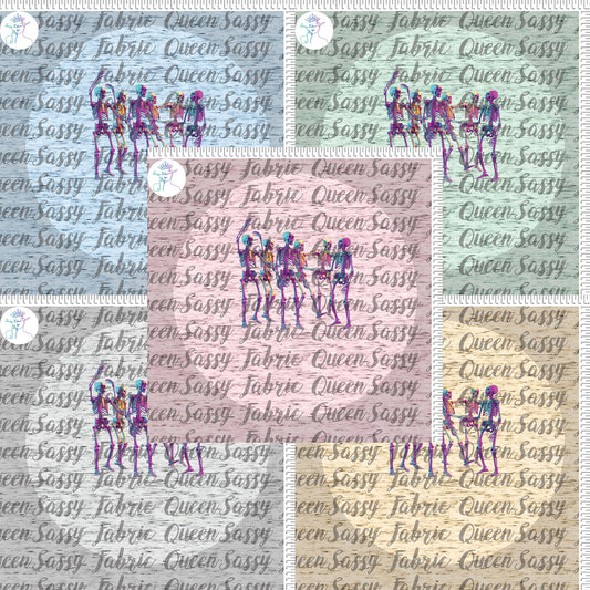 Neon Dancing Skeletons Panel