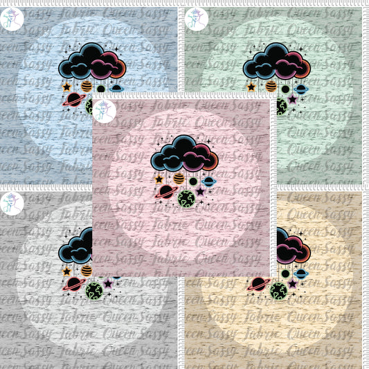 Neon Space Nursery Mobile Panel