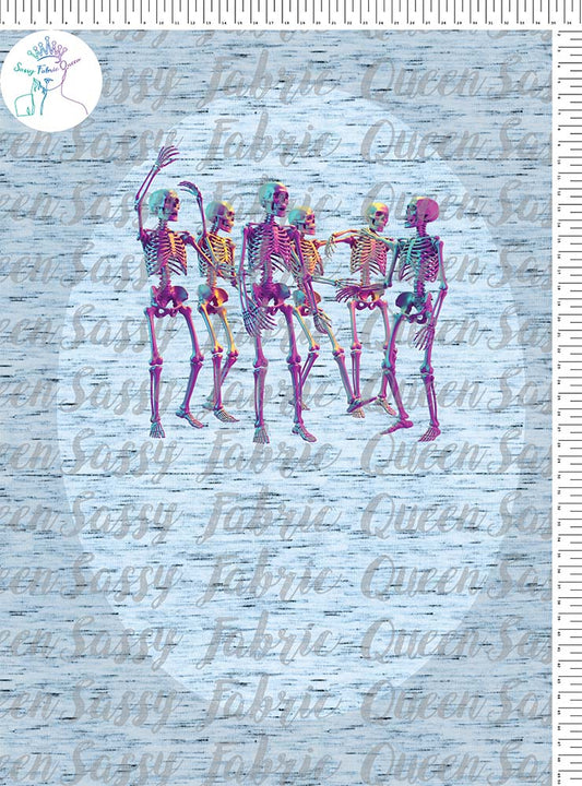 Neon Dancing Skeletons Panel