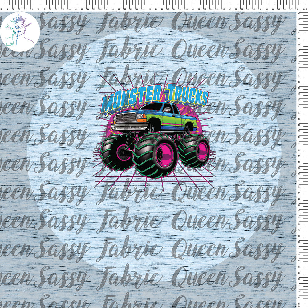 Neon Monster Truck Panel