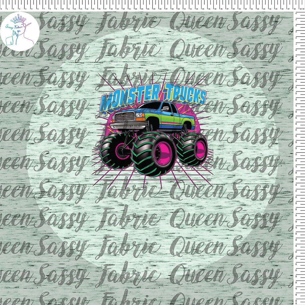 Neon Monster Truck Panel