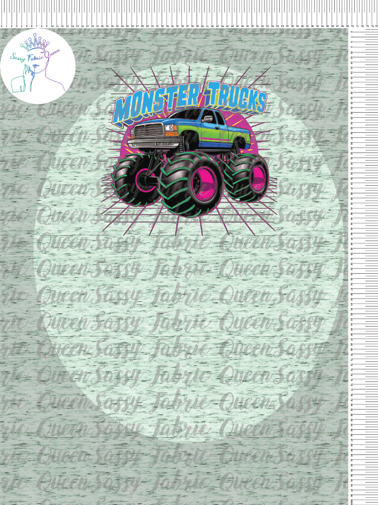 Neon Monster Truck Panel