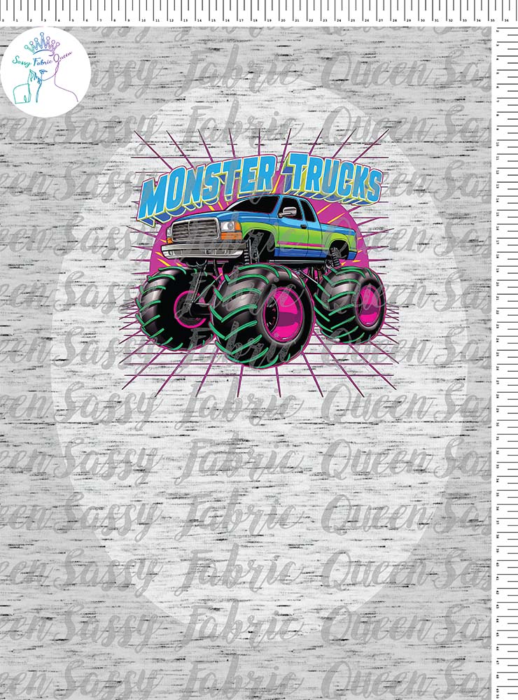 Neon Monster Truck Panel