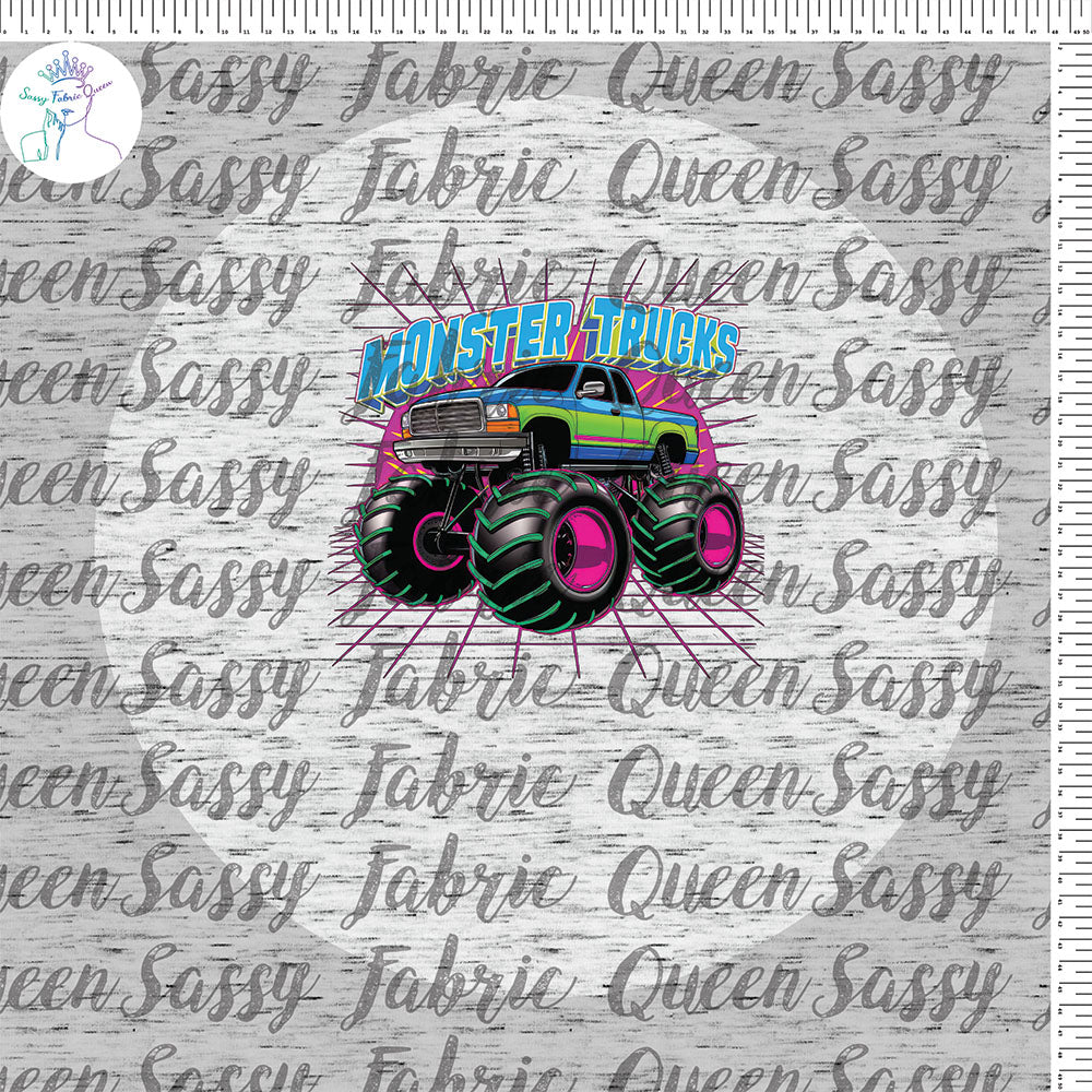 Neon Monster Truck Panel