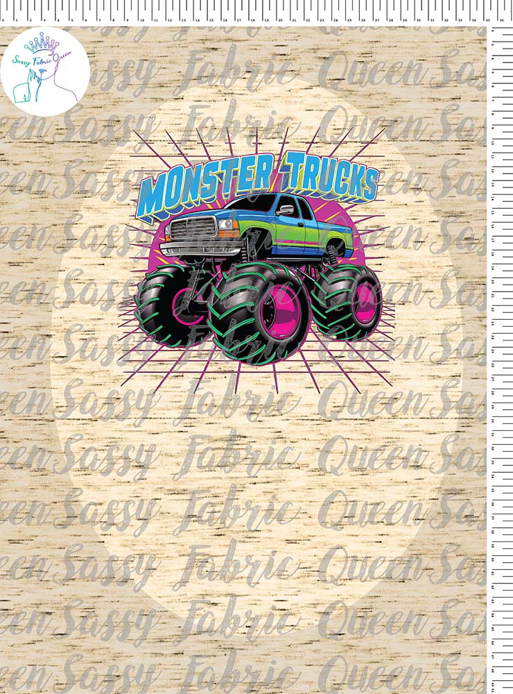 Neon Monster Truck Panel