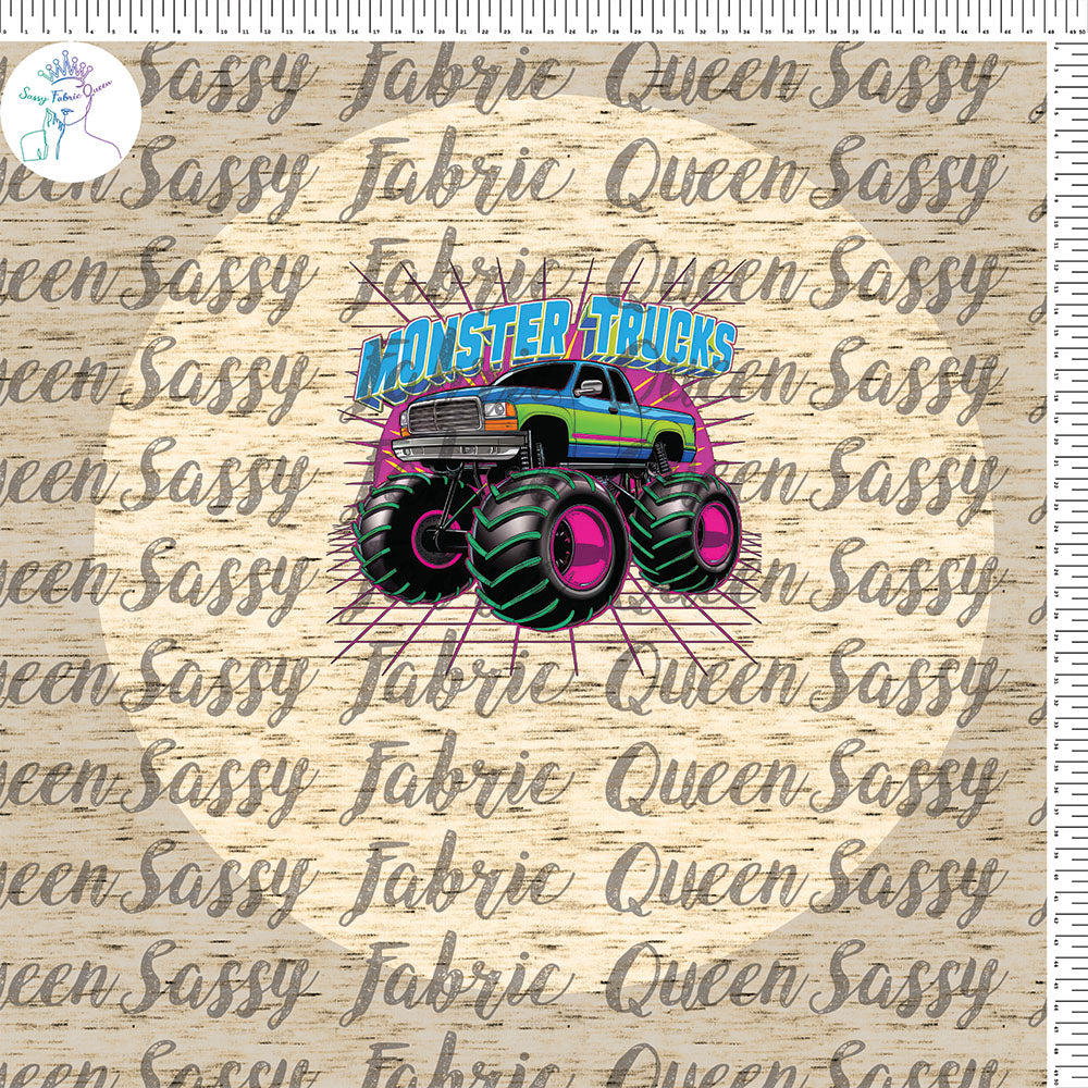 Neon Monster Truck Panel