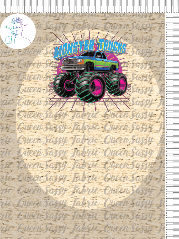 Neon Monster Truck Panel