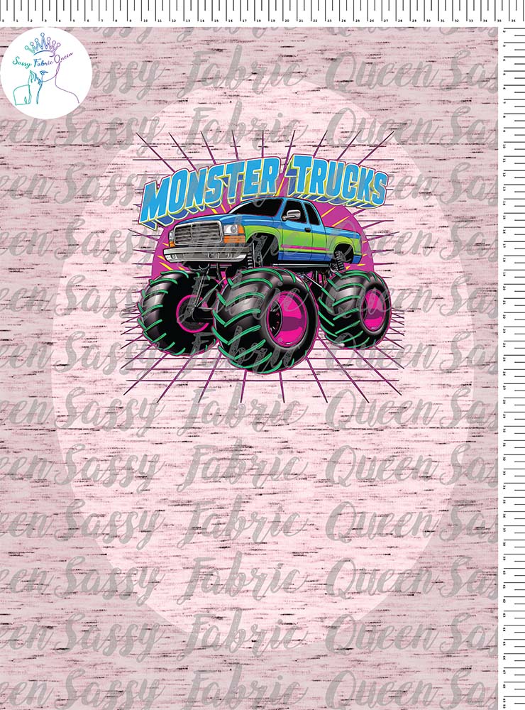 Neon Monster Truck Panel