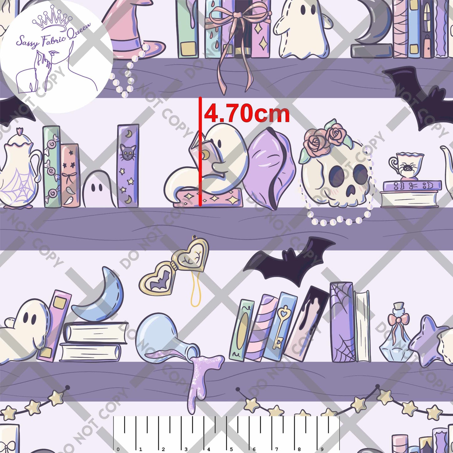 Pastel Spooky Bookshelf LGE