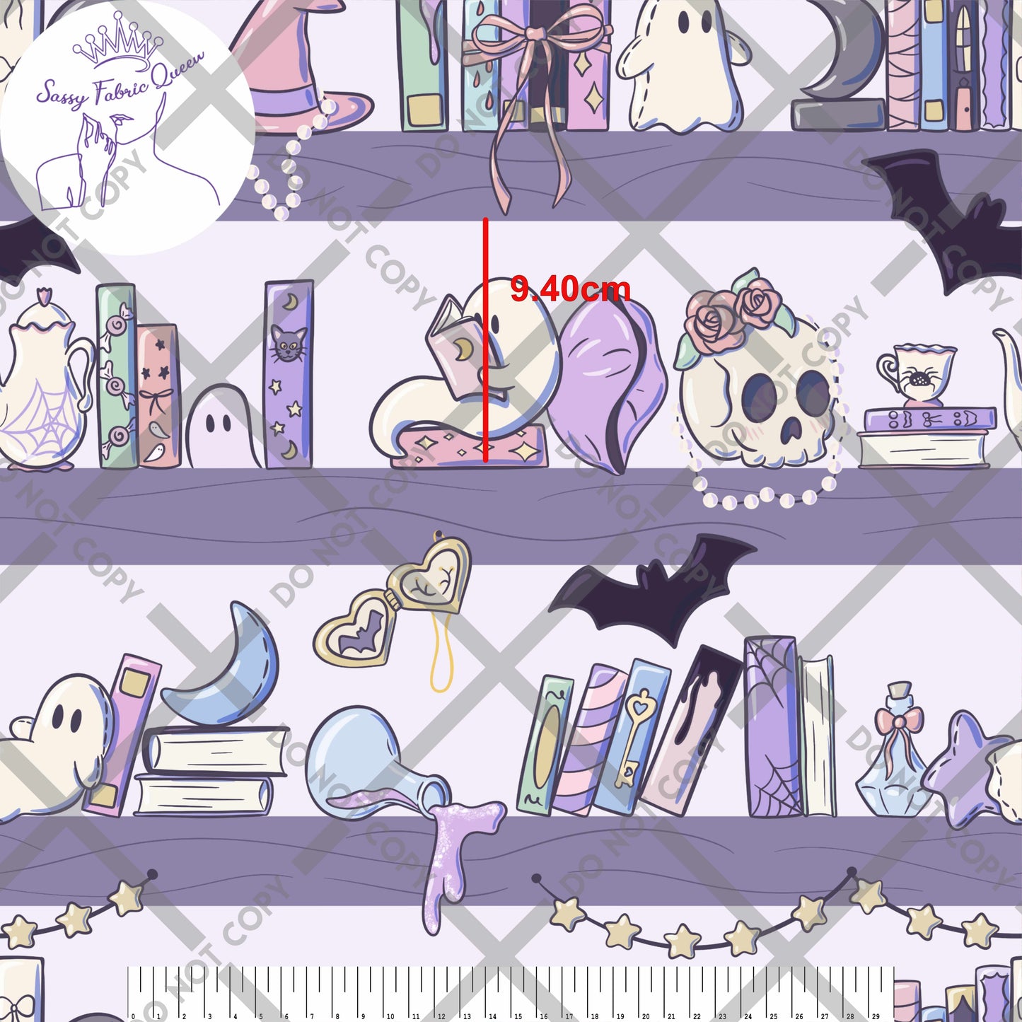 Pastel Spooky Bookshelf LGE