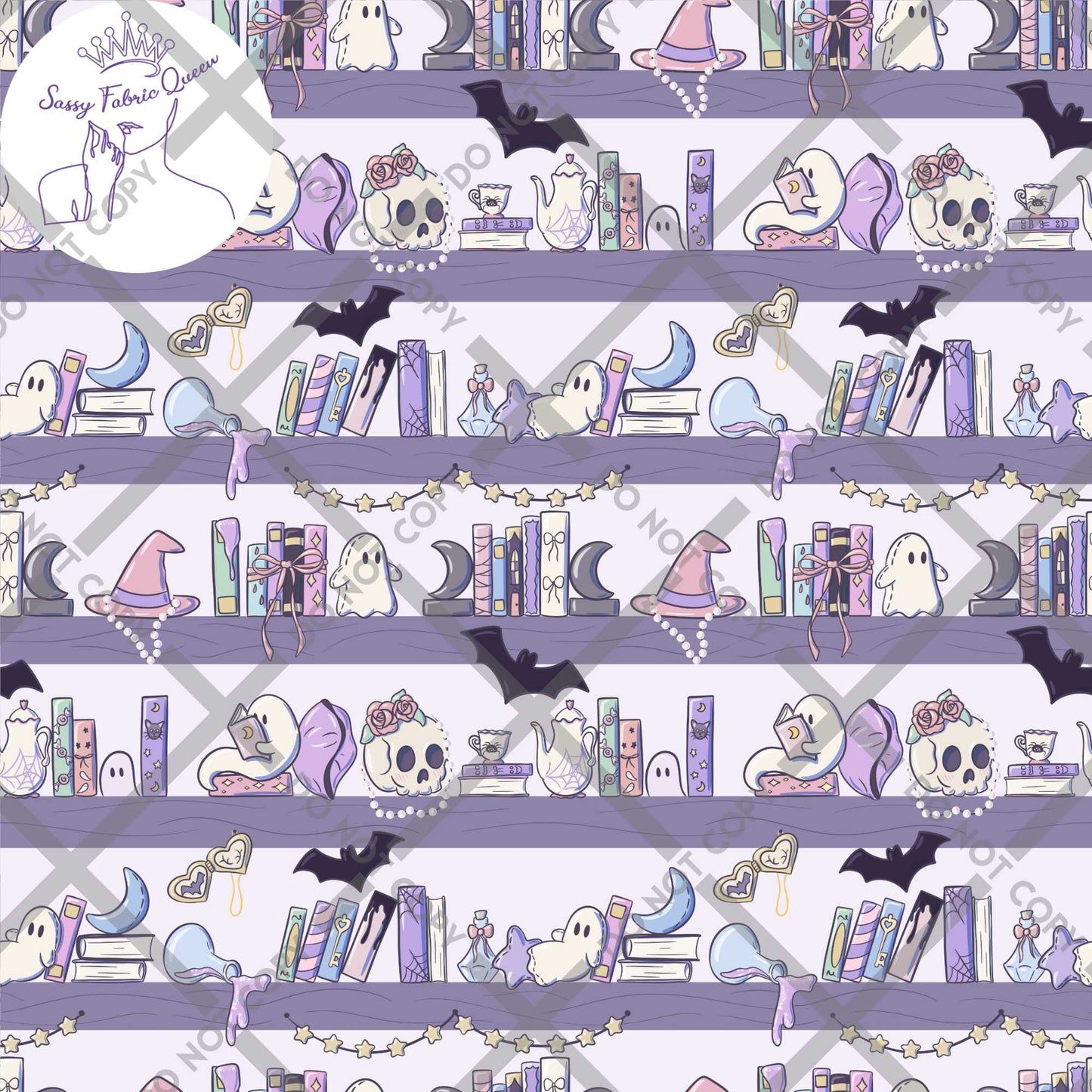 Pastel Spooky Bookshelf SML