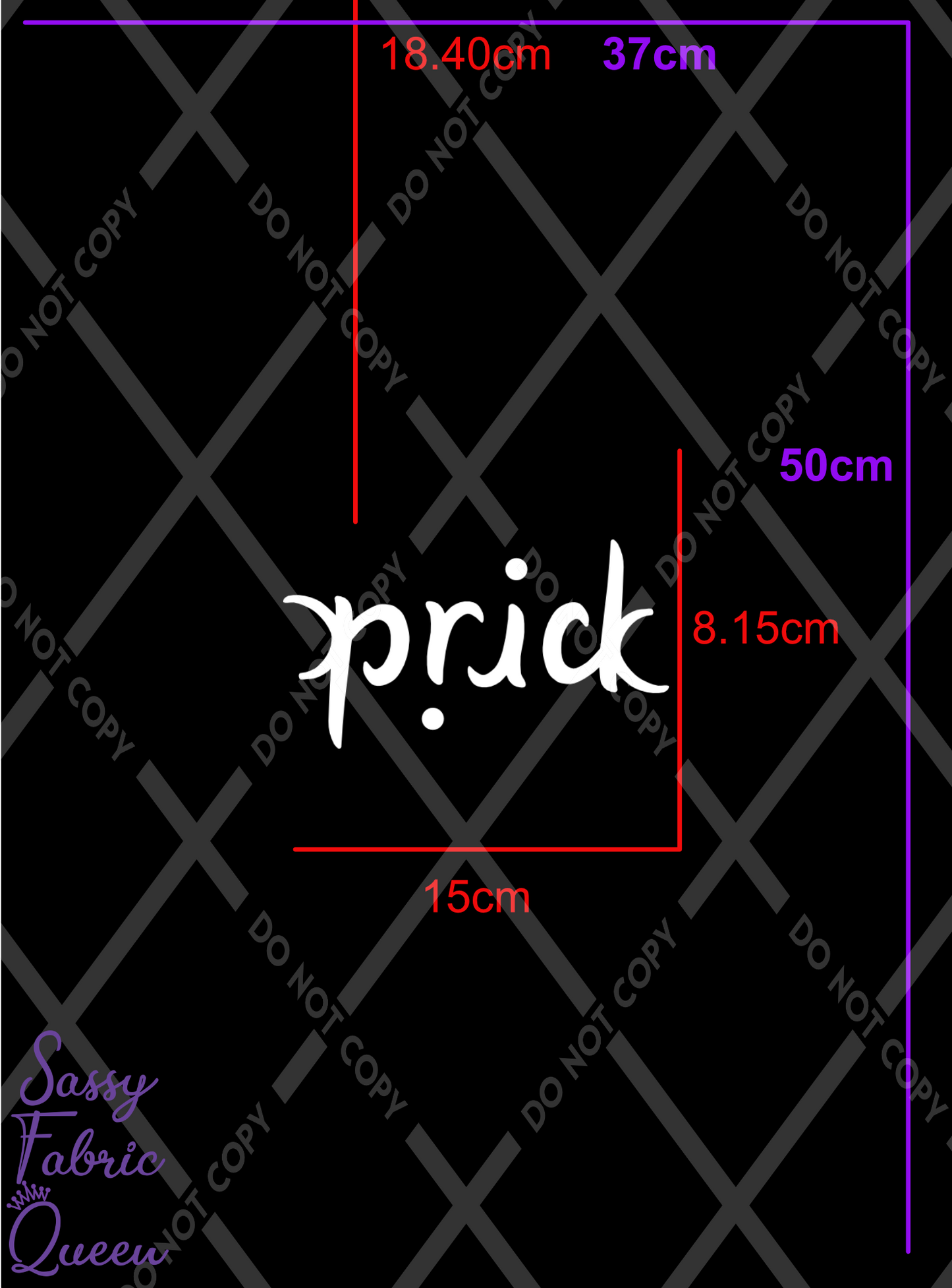 Prick ambigram WHT panel