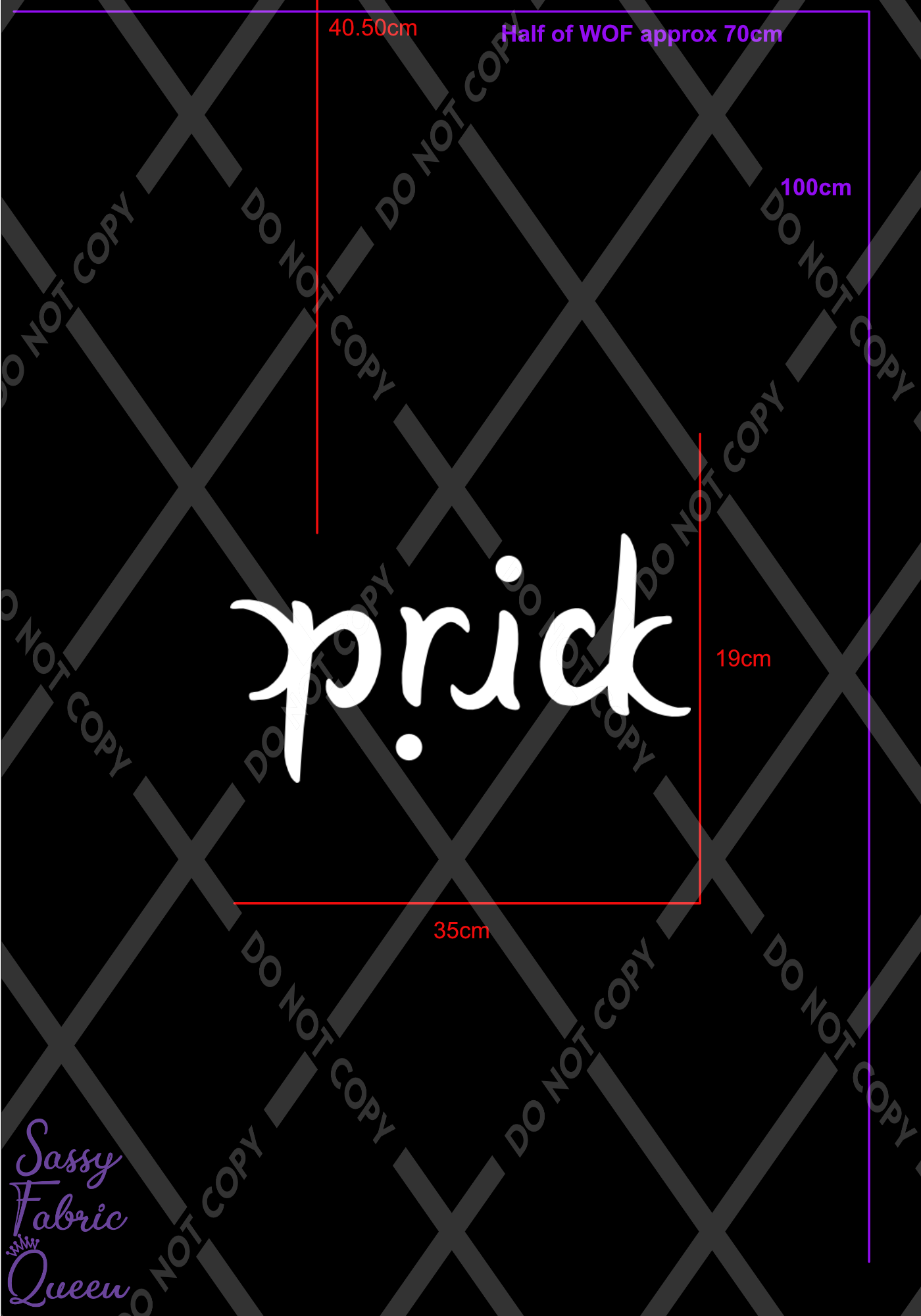 Prick ambigram WHT panel