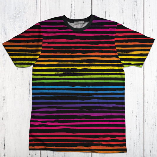 Rainbow Grunge Stripes