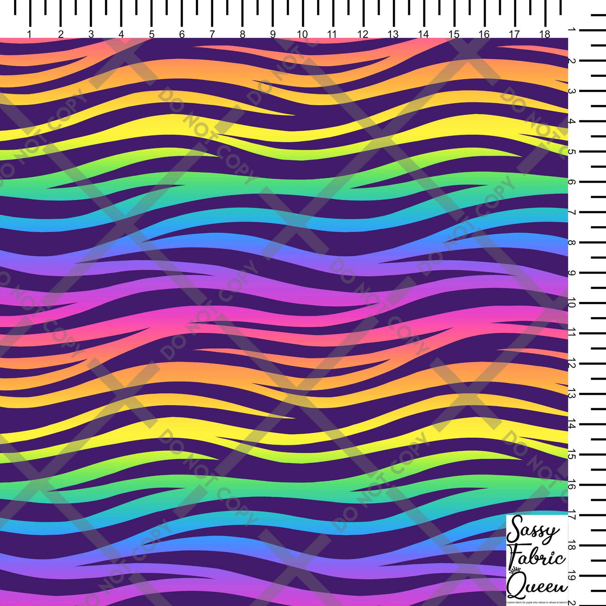 Rainbow Zebra horizontal