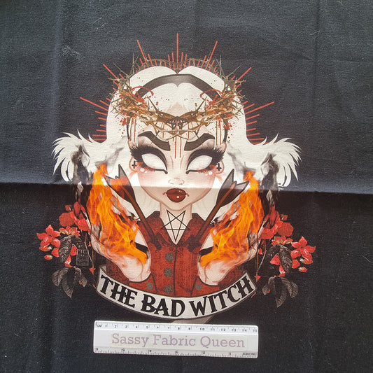 The Bad Witch panel 50cm x 50cm - Cotton Woven