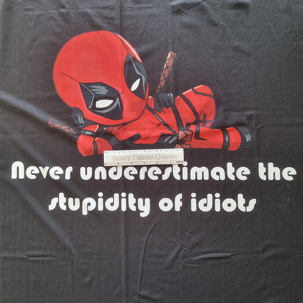 DPool Never underestimate OVERSIZED panel 70cm x 100cm – Double Brushed Polyester (DBP) 210gsm