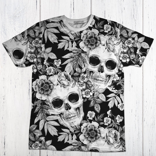 Rose Skulls Black