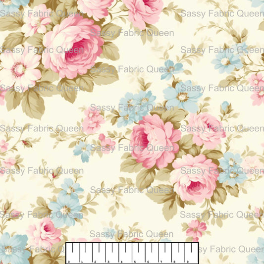 Shabby Chic Floral Pink 001
