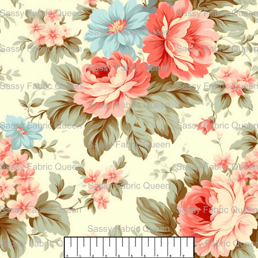 Shabby Chic Floral Pink 004