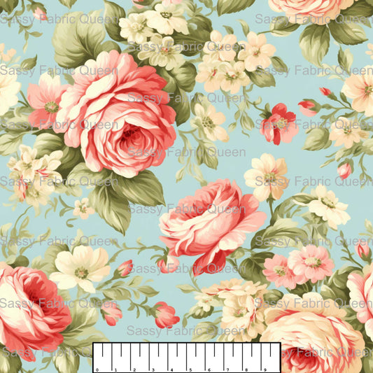 Shabby Chic Floral Pink 009