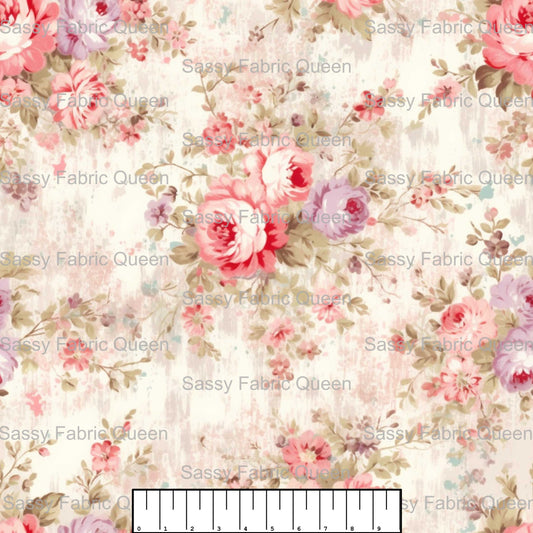 Shabby Chic Floral Pink 011