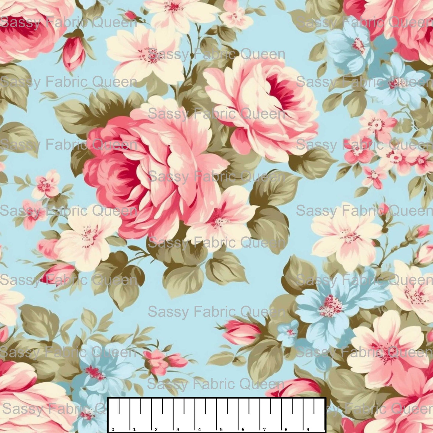 Shabby Chic Floral Pink 015