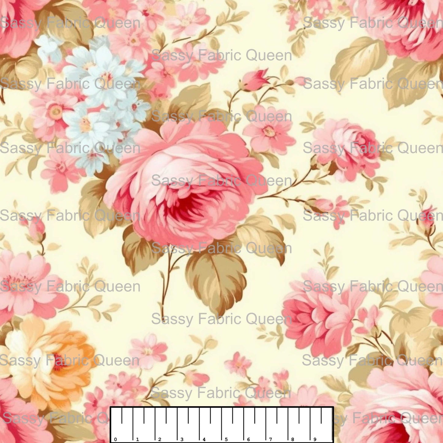 Shabby Chic Floral Pink 017