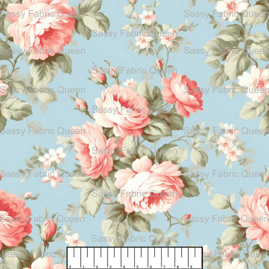 Shabby Chic Floral Pink 019