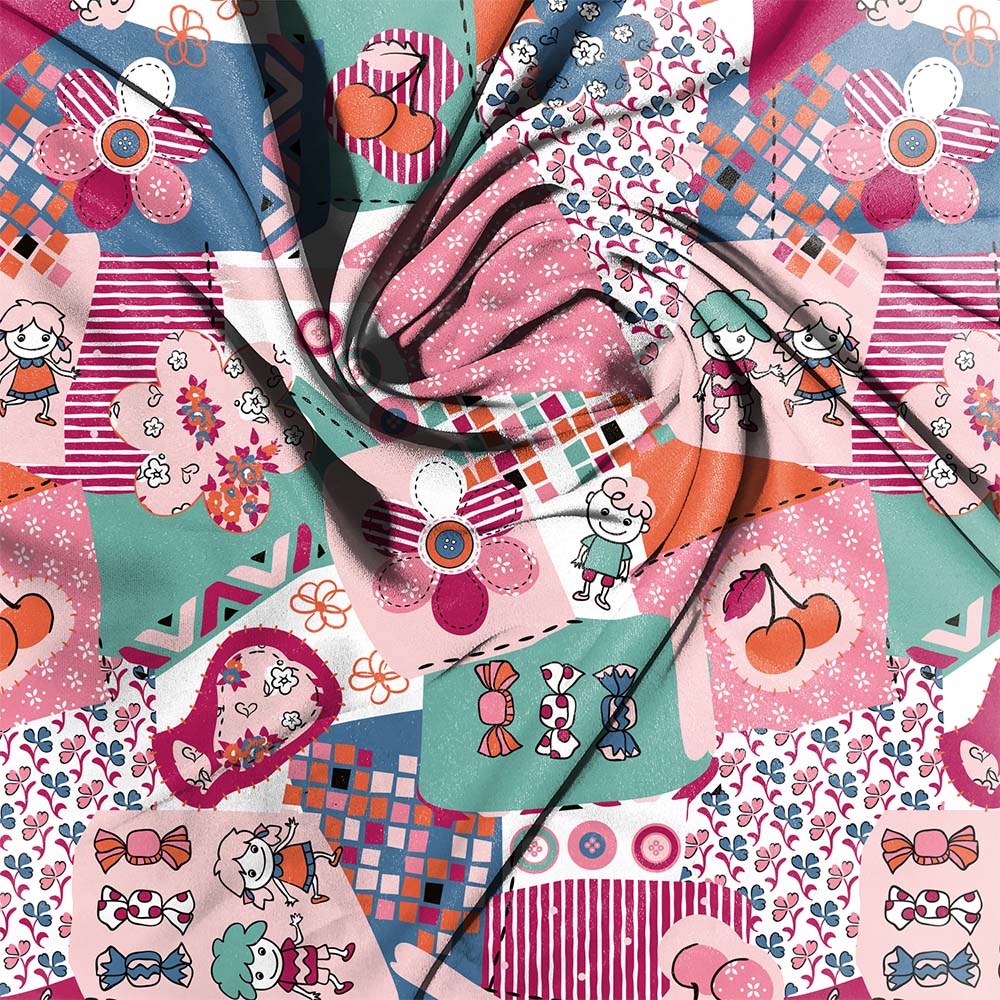 Sweet Baby Patchwork PinkGreen - NO WORDS