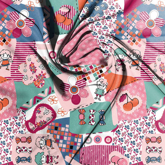 Sweet Baby Patchwork PinkGreen - NO WORDS