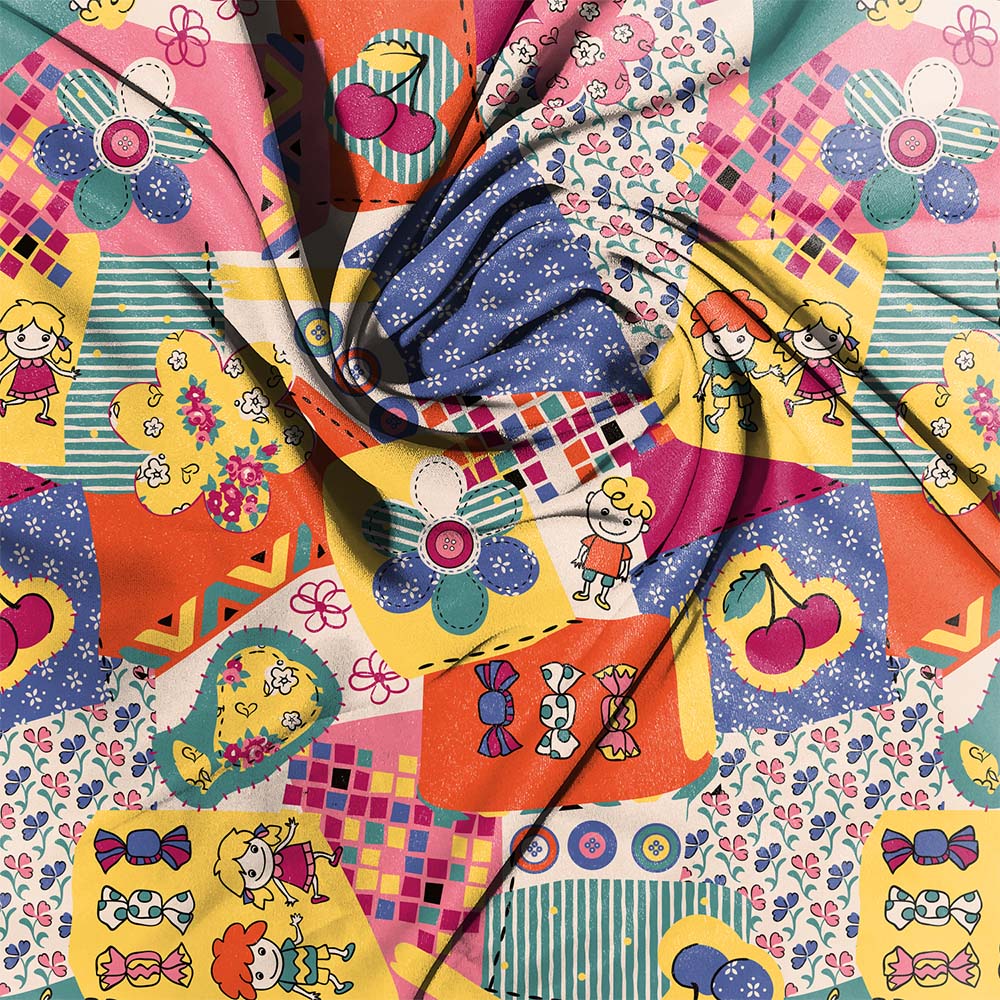 Sweet Baby Patchwork YellowOrange - NO WORDS