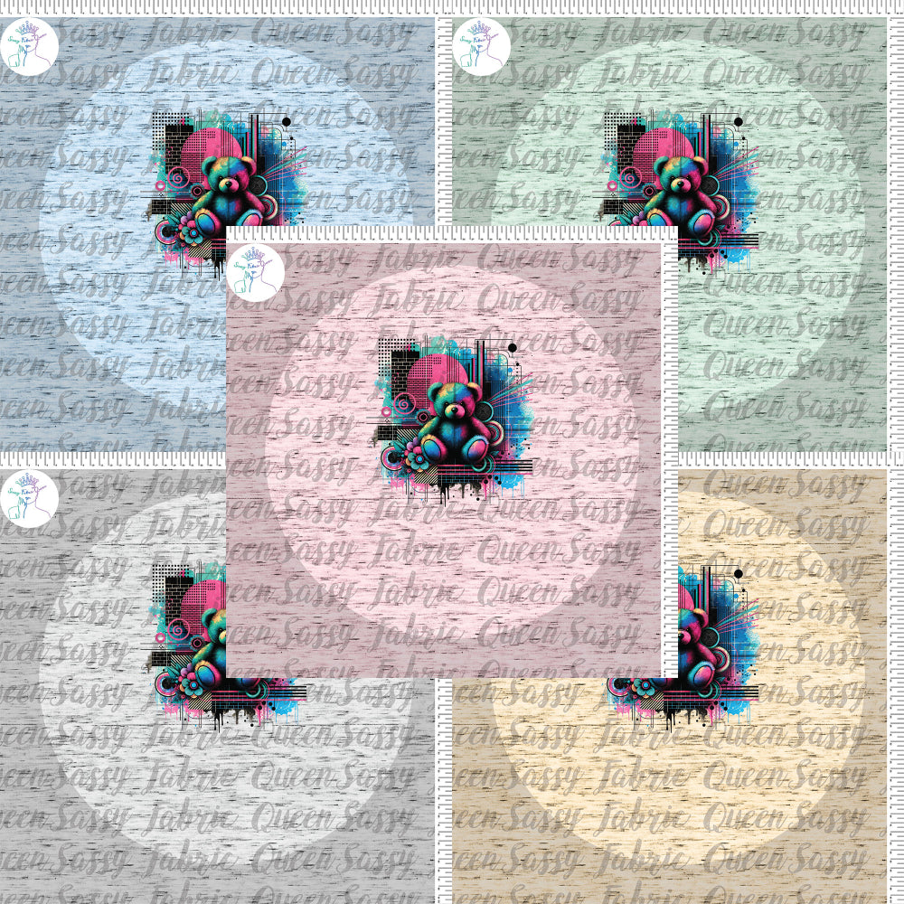 Teddy Bear Grunge Panel