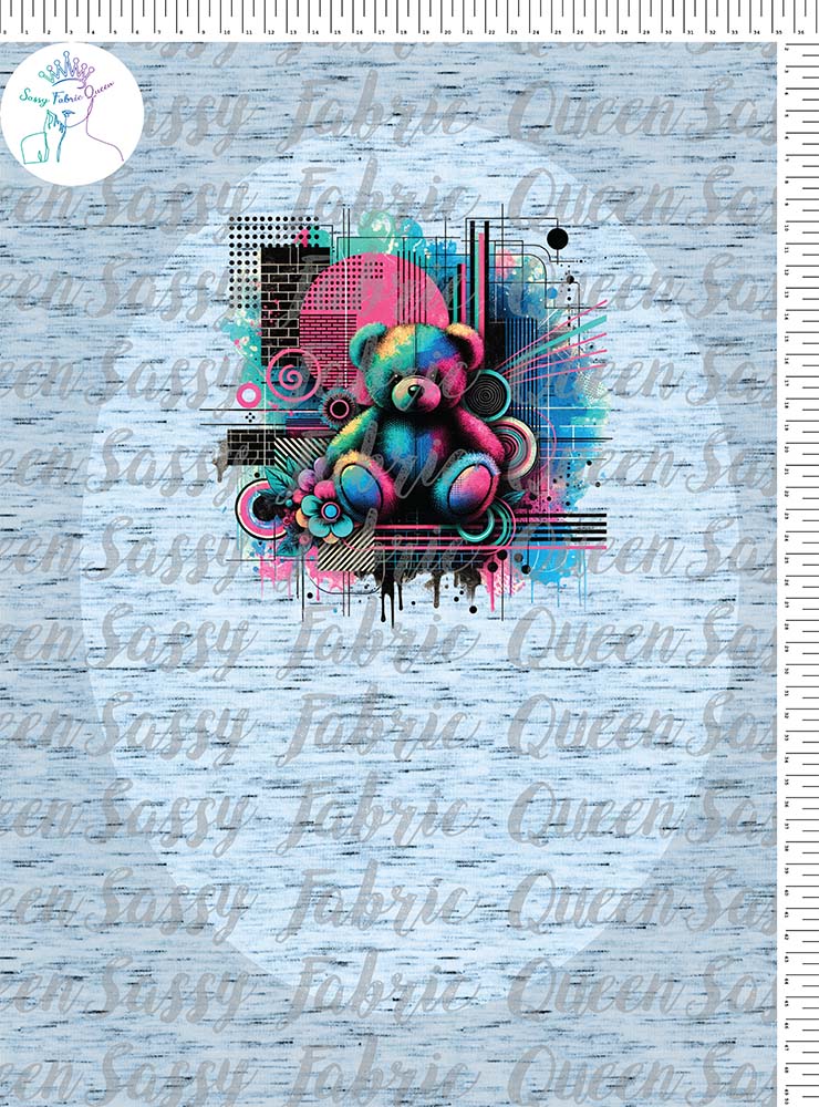 Teddy Bear Grunge Panel