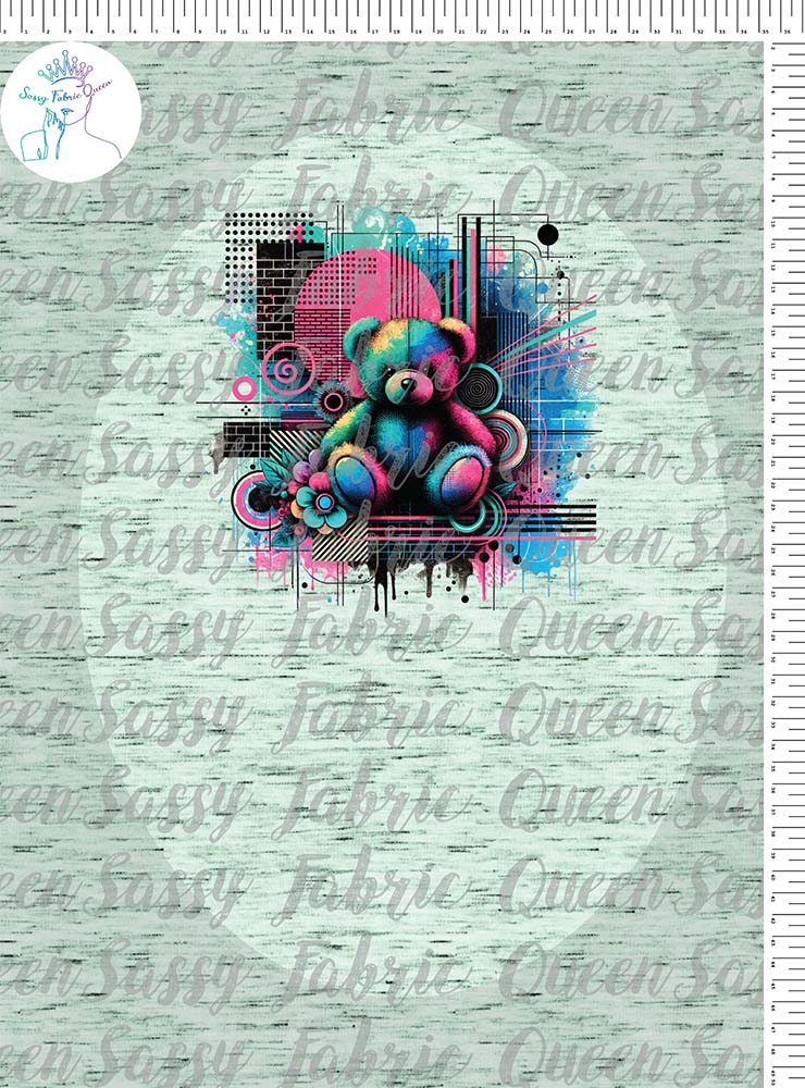 Teddy Bear Grunge Panel