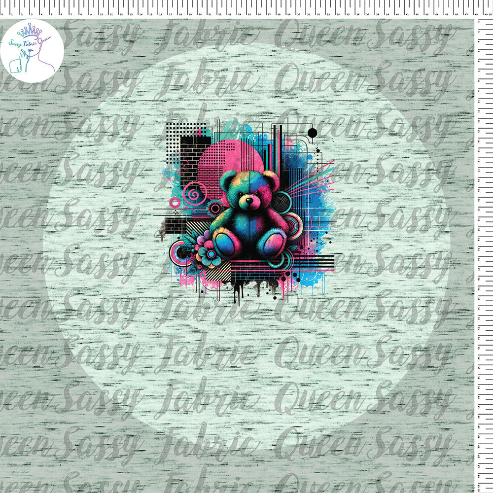 Teddy Bear Grunge Panel