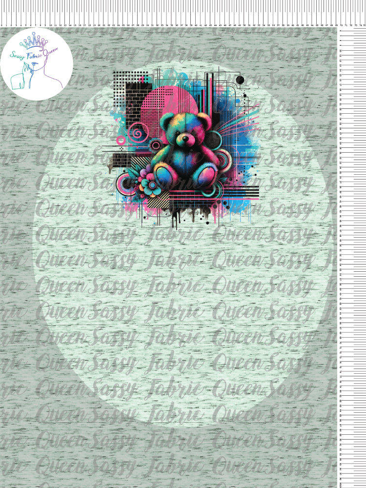 Teddy Bear Grunge Panel