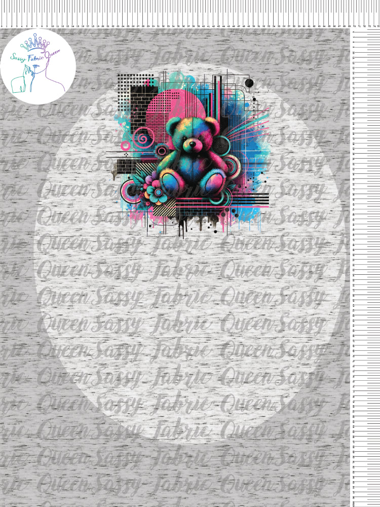 Teddy Bear Grunge Panel