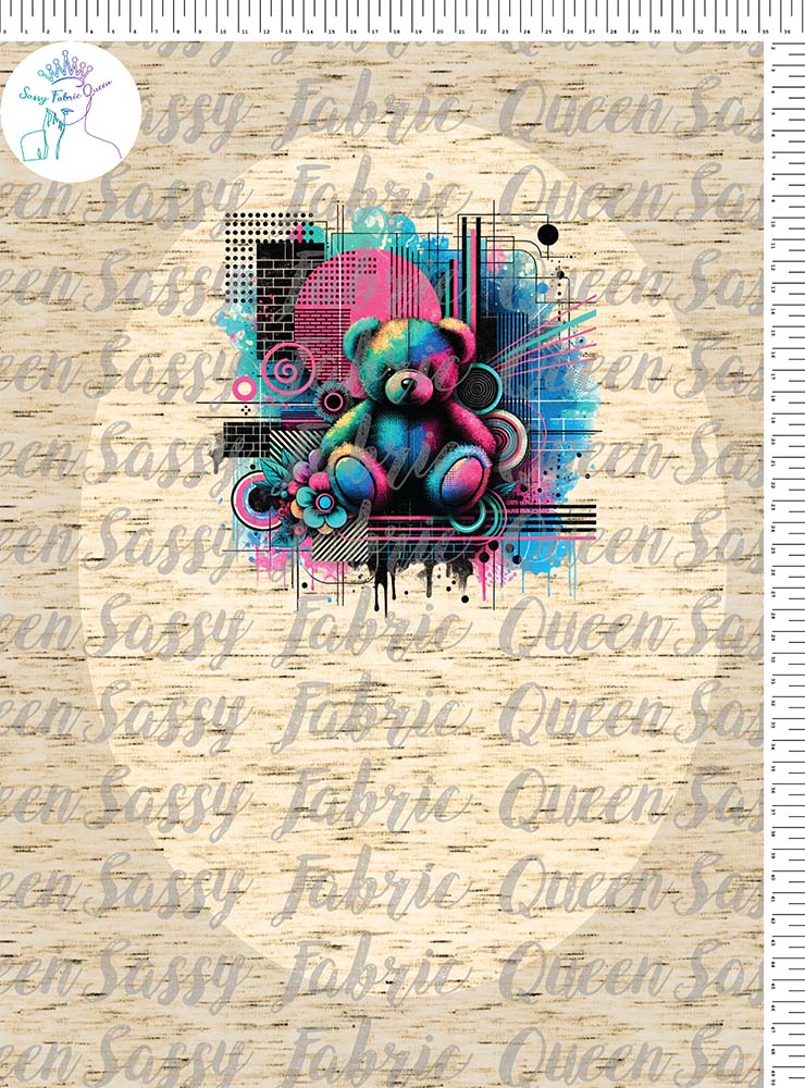 Teddy Bear Grunge Panel