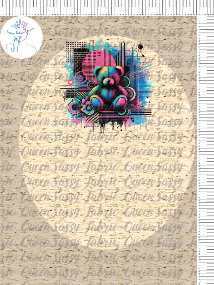 Teddy Bear Grunge Panel