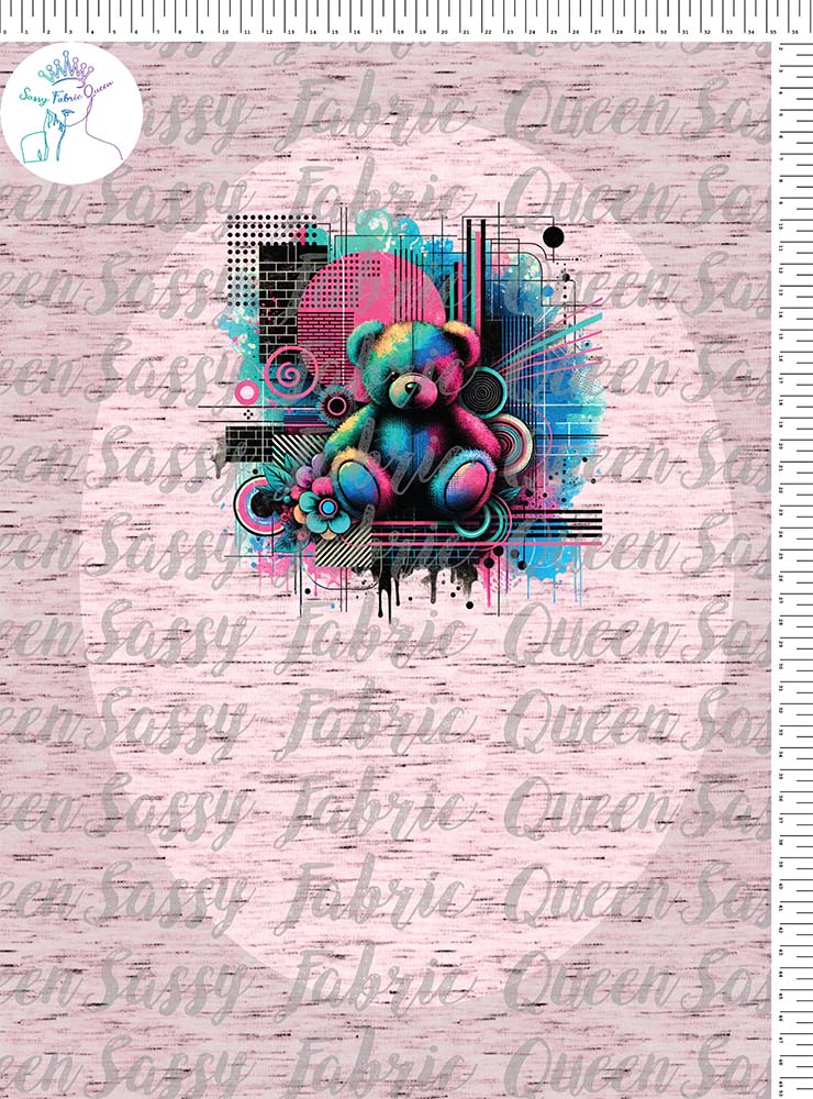 Teddy Bear Grunge Panel