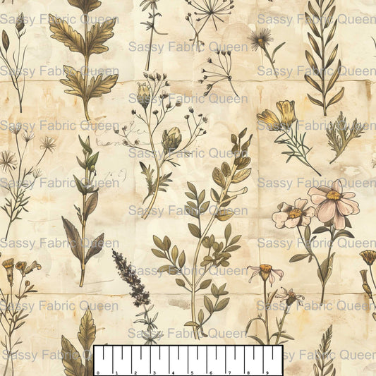 Vintage Romantic Floral Toile 009